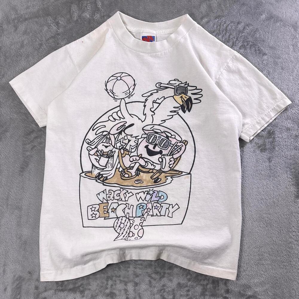 Vintage 1993 Kool-Aid Man Wacky Wild Beach Party T-Shirt Kids Large 14/16